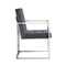 Homeroots Set of Two Tufted Gray and Silver Metallic Upholstered Velvet Dining Arm Chairs 543518 - alternate 2