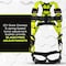 Fall Safe Safety Harness, Aluminum, 2XL, Black/Green FS242IB-2XL - alternate 2