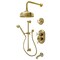 Kingston Brass Thermostatic Tub and Shower System, Brushed Brass KSK36370PX - alternate 1