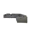 Homeroots Gray Italian Leather Power Reclining U Shaped Seven Piece Corner Sectional With Console 366357 - alternate 2