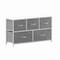 Flash Furniture Harris 5 Drawer Vertical Storage Dresser with White Cast Iron Frame, White Wood Top and Gray Easy P WX-5L206-W-WH-GR-GG - alternate 1