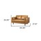 Homeroots 65" Tan Leather Sofa With Brown Legs 607312 - alternate 2