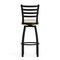 Flash Furniture HERCULES Black Ladder Back Swivel Metal Barstool - Tan Vinyl Seat XU-6F8B-LADSWVL-TNV-GG - alternate 3