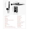 Vevor Shower Faucet Set 12" Square Rain Shower Head and Hand Set Matte Black BF12-321N - alternate 3