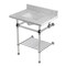 Kingston Brass 30-Inch Carrara Marble Console Sink with Acrylic Legs and Shelf, 8-Inch, 3-Hole KVPB30MASQB1 - alternate 1