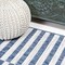 Jonathan Y Sukie Modern Offset Stripe Blue/Ivory 2 ft. x 8 ft. Indoor/Outdoor Runner Rug SMB133D-28 - alternate 2