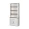 Homeroots 91" Brown And White Wood Three Tier Bookcase 380593 - alternate 3