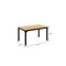 Homeroots 46" Natural and Black Wood and Iron Dining Table 635737 - alternate 3