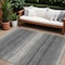 Homeroots 9' X 12' Gray And Charcoal Abstract Washable Indoor Outdoor Area Rug 599968 - alternate 1