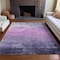Homeroots 3' X 5' Lavender And Lilac Striped Washable Indoor Outdoor Area Rug 610895 - alternate 2