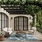Homeroots 6' X 9' Navy Blue And Ivory Floral Indoor Outdoor Area Rug 550197 - alternate 3