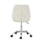 Homeroots Ivory Tufted Velvet Swivel Adjustable Height Office Desk Chair 527311 - alternate 4