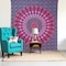Homeroots 92" X 84" Pink Red And Purple Mandala Cotton Hanging Tapestry 397407 - alternate 2