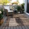 Homeroots 3' X 5' Brown Black And Tan Abstract Washable Indoor Outdoor Area Rug 606044 - alternate 2
