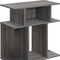 Homeroots 24" Dark Gray Wood End Table With Six Open Shelves 332842 - alternate 2