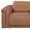 Homeroots 126" Chestnut Top Grain Leather Reclining Metal USB Sofa 720366 - alternate 2
