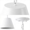 Jonathan Y Harper 12" 1-Light Industrial Farmhouse Adjustable Tapered Cone Empire Metal LED Pendant, White JYL7586C - alternate 5