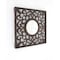 Homeroots 24" Brown Circle In Square Vintage Style Framed Accent Mirror 274576 - alternate 2