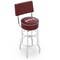 Holland Bar Stool Co 30" Chrome 2-Ring Mississippi State Swivel Bar Stool, Back L7C430MssStU - alternate 1
