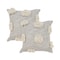 Homeroots Set of Two Gray and Ivory Floral Cotton Throw Pillows With Fringe, 2PK 554577 - alternate 1