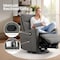 Simple Deluxe Rocking Recliner Chair with Large Footrest, Stain-Resistant Faux Leather Recliner Rocker, Single So 3A88CHAIR6084GRY01 - alternate 2