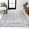 Jonathan Y Brandy Rustic Border Low-Pile Machine-Washable Light Gray/Blue 5 ft. x 8 ft. Area Rug WSH321B-5 - alternate 3