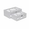 Homeroots Set of Two White Mirrored Glass And Wood Box With Lid, 2PK 399676 - alternate 3