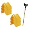 Mytee Products 10PCS 8inx12in Yellow V-Edge Flatbed Corner Protectors & 8ft Extension Handle Pole, 10PK PCPVB12Y-VB-KIT - alternate 3