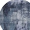 Homeroots 8' Navy Blue Black And Gray Round Abstract Washable Indoor Outdoor Area Rug 603169 - alternate 2