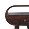 Homeroots 21" Walnut Solid Wood Oval One Drawer Nightstand 651584 - alternate 2
