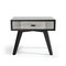 Homeroots Black and Gray Contemporary Wooden Nightstand with Single Drawer 473017 - alternate 1