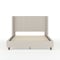 Martha Stewart Kay Full Upholstered Platform Bed w/Channel Stitched Wingback Headboard/Cushioned Siderails, Beige TW-3WDB03B-F-BG-MS - alternate 3