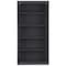 Atlantic Metal Bookcase, Steel, 5 Shelf, Black, 72HX36W BA40361872-09 - alternate 2