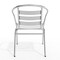 Flash Furniture Contemporary Restaurant Stack Chair, Aluminum Seat, 21.75 W 22" L 29 H, Integrated TLH-017B-GG - alternate 3
