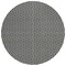 Homeroots 8' Black And Ivory Round Geometric Washable Indoor Outdoor Area Rug 594445 - alternate 2