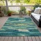 Homeroots 10' X 14' Emerald And Lime Green Abstract Washable Indoor Outdoor Area Rug 612502 - alternate 2