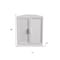 Homeroots Set Of Two White Wood Corner Accent Cabinet With Two Doors 712120 - alternate 2