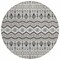 Homeroots 8' Gray Brown And Ivory Round Moroccan Washable Indoor Outdoor Area Rug 594330 - alternate 3