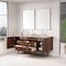 James Martin Vanities Amberly 72" Double Vanity, Mid-Century Walnut, w/ 3 CM Siberian Silestone Top 670-V72-WLT-3SFR - alternate 3