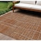 Homeroots 10' X 14' Brown Copper And Gray Striped Washable Indoor Outdoor Area Rug 597426 - alternate 1