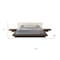 Homeroots Walnut and White Wood And Faux Leather King Bed Frame With Attached Nightstands 486264 - alternate 2