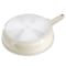 Gibson Home Barnsdall 11 Inch 4 Quart Ceramic Nonstick Alimunium Saute Pan with Lid in Cream 137715.02 - alternate 2