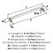 Amerock Rift 6-5/16 inch (160mm) Center-to-Center Satin Nickel Cabinet Pull, 25PK 25VMP36906G10 - alternate 2