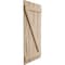 Ekena Millwork Rustic Four Board Joined Board-n-Batten Hand Hewn Faux Wood Shutters w/Z-Board, 22W x 76H, PR SHUBJZ22X76HHPR - alternate 5