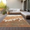 Homeroots 5' X 8' Orange And Brown Abstract Washable Indoor Outdoor Area Rug 613645 - alternate 2