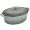 Megachef 7 Quarts Oval Enameled Cast Iron Casserole in Gray MG-CO33AG - alternate 4