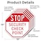 Signmission Stop Security Check Point, 10 inch X 10 inch, Aluminum Metal Signs, 5PK OC-A-5Pack-10-230 - alternate 2