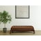 Homeroots 65in Brown Tufted Faux Leather Upholstered Bench 374227 - alternate 2