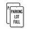 Signmission Parking Lot Full 2, 12'' X 18'' 2 Signs, Heavy Gauge Aluminum, 2PK A-1218-2PACK-23433 - alternate 1