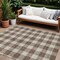Homeroots 10' X 14' Brown And Beige Plaid Washable Indoor Outdoor Area Rug 595384 - alternate 1